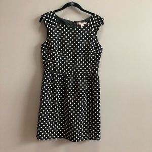 Forever 21 Black Dress w White Polka Dots, Size M